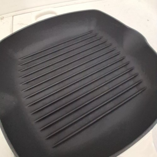 CHUCK HUGHES CAST IRON QUARE GRILL PAN - 10" - SNOW GOOSE WHITE (MODEL:747278) image 4