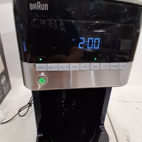 BRAUN BREWSENSE DRIP COFFEE MAKER - 12-CUP - BLACK/SILVER (MODEL: KF7150BK / KF 7150BK) image 2