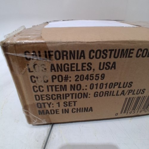 6PC UNISEX ADULT CALIFORNIA COSTUMES GORILLA SUIT COSTUME - OSFM - BLACK image 3