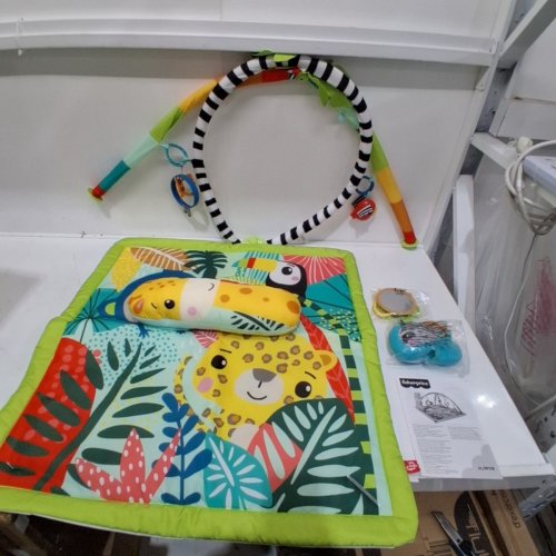 FISHER-PRICE 3-IN-1 RAINFOREST SENSORY GYM BABY PLAYMAT - 30.3" X 32.3" - ASSORTED COLORS (MODEL: HJW08) image 2