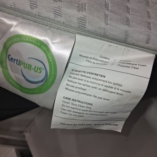CERTIPUR-US TRI FOLDING FOAM POLYESTER BLEND MATTRESS PAD - 75" X 38" X 3" - GREY image 6