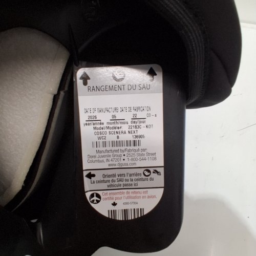 COSCO SCENERA NEXT CONVERTIBLE CAR SEAT - 40LBS MAX - BLACKOUT (MODEL: 22183C-KOT) image 2