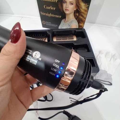 NICEBAY 4-IN-1 NEGATIVE ION HOT AIR STYLING BRUSH SET - ROSE GOLD/BLACK - (MODEL: CT-536). image 2