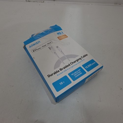 ANKER DURABLE BRAIDED CHARGING CABLE - USB-A TO LIGHTNING - 10FT - WHITE (MODEL: A8014) image 3