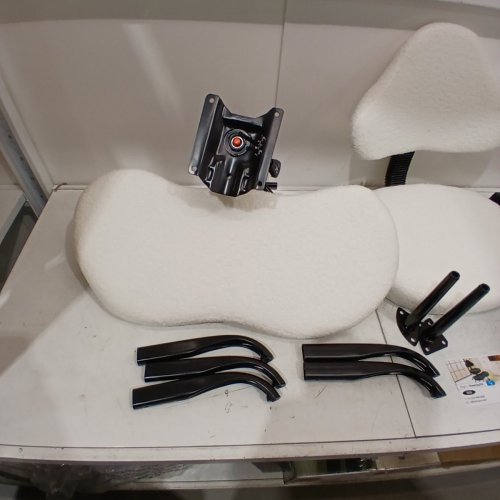 ERGONOMIC CROSS-LEGGED OFFICE CHAIR WITH WHEELS - 36" - 250LB MAX - WHITE (STYLE:D20-WHITE) image 5