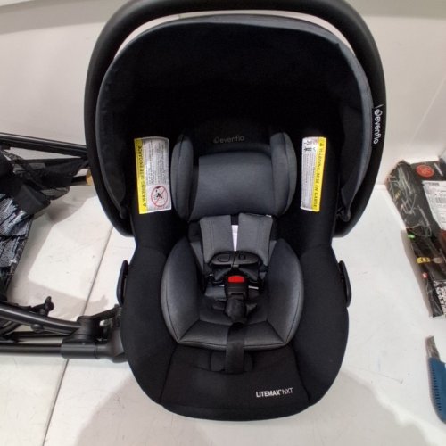 EVENFLO PIVOT NXT TRAVEL SYSTEM WITH LITEMAX NXT INFANT CAR SEAT - MAX WEIGHT 22LBS - SILVERADO GREY (MODEL: TS101412574C) image 4