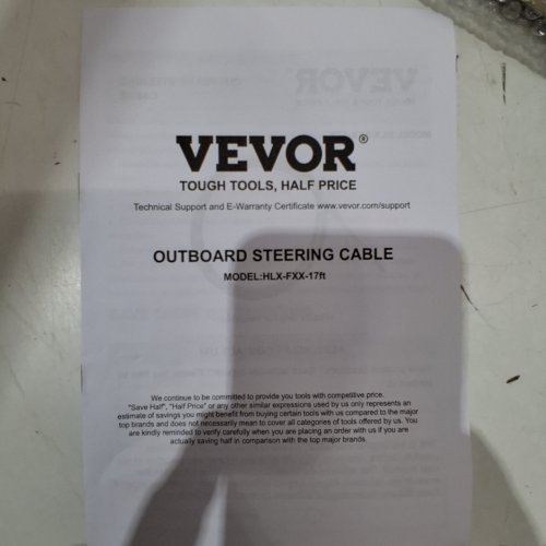 OUTBOARD MARINE ROTARY STEERING CABLE - 17FT - 1/2TON TENSILE STRENGTH - BLACK (MODEL: HLX-FXX-17FT) image 2