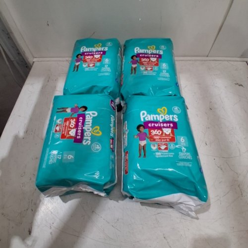 68PK PAMPERS CRUISERS 360 DIAPERS - SIZE 6 - WHITE image 2