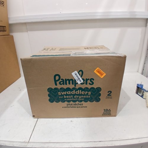 186PK PAMPERS SWADDLERS DISPOSABLE DIAPERS - SIZE 2 image 3