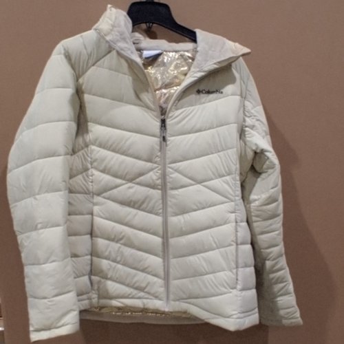 WOMEN'S COLUMBIA JOY PEAK II HOODED JACKET - LARGE - WHITE image 2