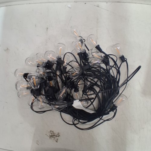 LED COMMERCIAL STRING LIGHT WITH SHATTERPROOF BULBS - 50FT - BLACK (MODEL: GLS-20J2P-E12-S11-100) image 4