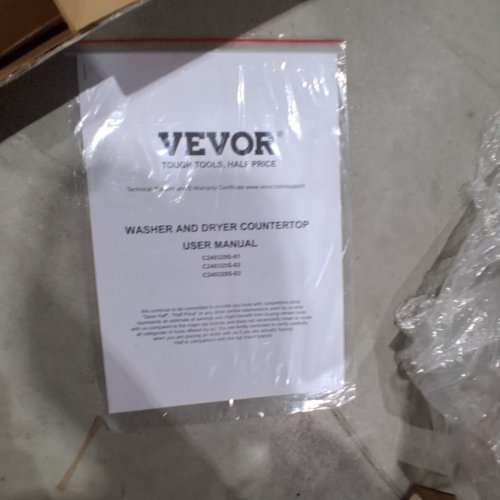 VEVOR WOODEN WASHER AND DRYER COUNTERTOP - 54" X 27" - BLACK (MODEL:C240329S-03) image 5