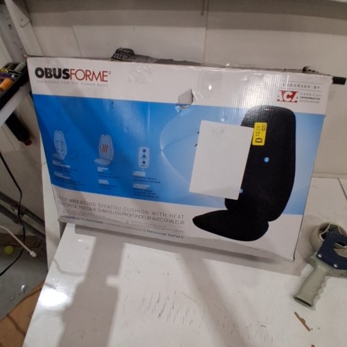 OBUSFORME DEEP KNEADING SHIATSU BACK MASSAGER WITH HEAT & 3 MASSAGE ZONES - BLACK (MODEL:SM-SMC-05C) image 5