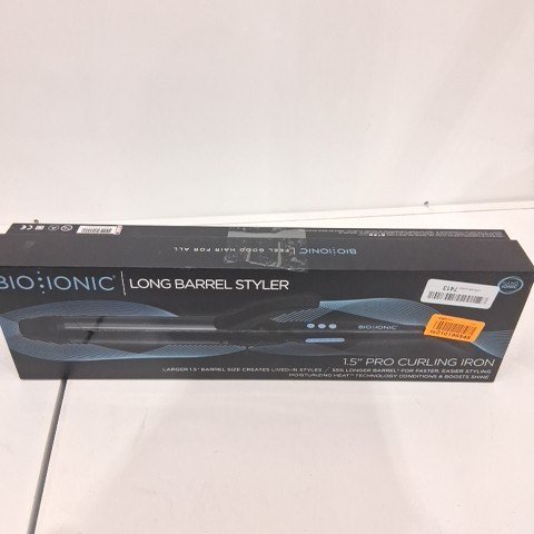 BIO IONIC LONG BARREL STYLER PRO CURLING IRON - 1.5" - BLACK/BLUE (MODEL: Z-FGTST-CL-1.5) image 6