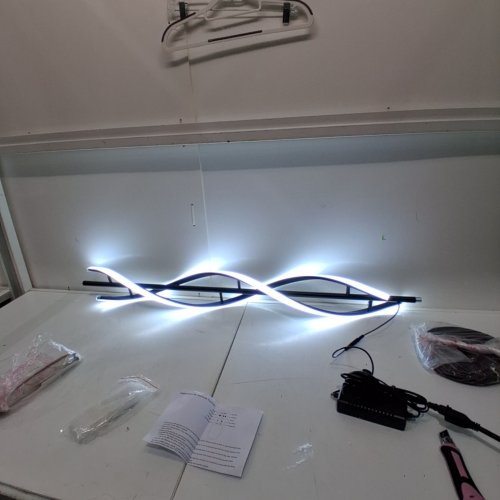 MODERN LED SPIRAL FLOOR LAMP - 46" - BLACK image 2