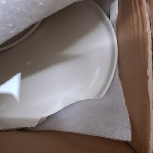 24PC MALACASA CERAMIC PLATES AND BOWLS SET - WHITE/COPPER BOTTOM (MODEL:TARA-H24) image 4