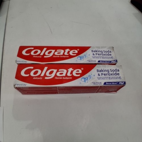 2 COLGATE BAKING SODA & PEROXIDE WHITENING BRISK MINT TOOTHPASTE - 8 OZ EACH image 2