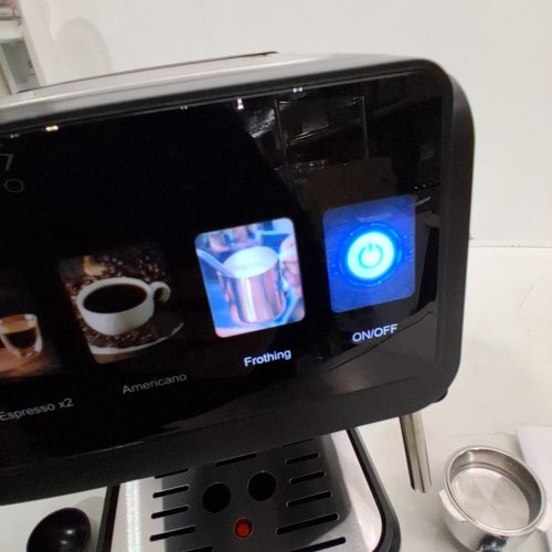 BLUEBOW COFFEE/ESPRESSO MACHINE WITH MILK FROTHER STEAM WAND- 120 V 1050W - BLACK (MODEL: CM3160) image 2