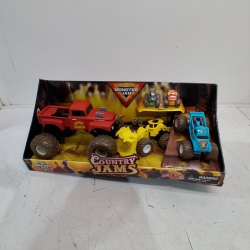 5PK MONSTER JAM COUNTRY JAMS MINI MONSTER TRUCK TOYS - MULTICOLOR image 2