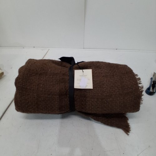 HEARTH & HAND WITH MAGNOLIA KNIT THROW BLANKET - 50" X 60" - DARK BROWN image 2