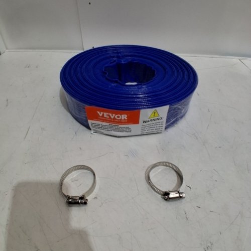 BACKWASH HIGH QUALITY PVC HOSE WITH CLAMPS - 2" X 100FT - BLUE (MODEL: TLP04038X100FT01-CE) image 2