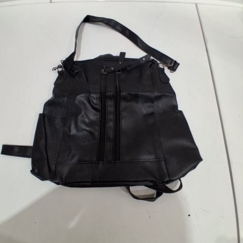 FAUX LEATHER BACKPACK - BLACK image 2