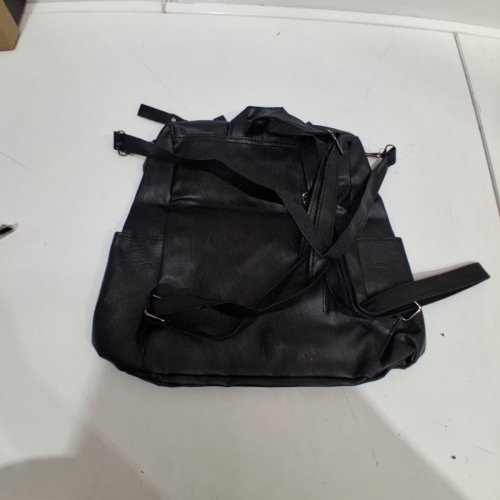 FAUX LEATHER BACKPACK - BLACK image 3