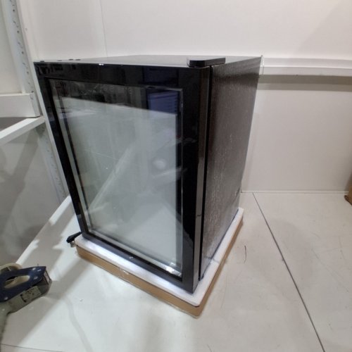 ERIVESS FREESTANDING BEVERAGE REFRIGERATOR WITH GLASS FRONT DOOR - UP TO 70 CANS - 1.6CU.FT - BLACK (MODEL: NBYG-HA203B) image 4