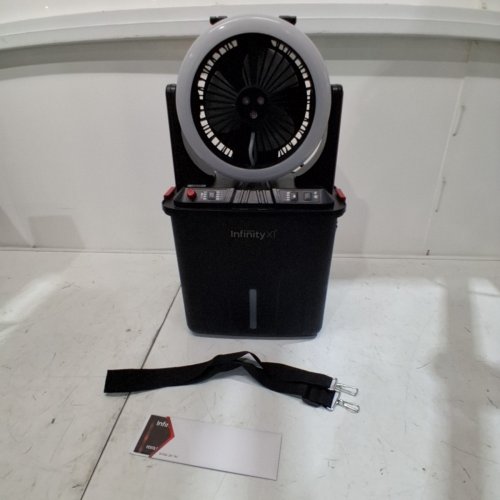 INFINITY X1 SOLAR MISTING FAN - 500LM - BLACK (MODEL: 1985328) image 3