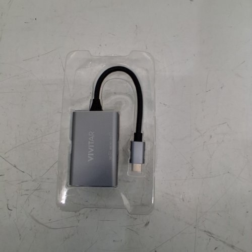 VIVITAR USB-C TO 4K HDMI AND MICRO SD/FULL SD READER/ADAPTER - SILVER - (MODEL: VIVRW7203-NOC-FR) image 2