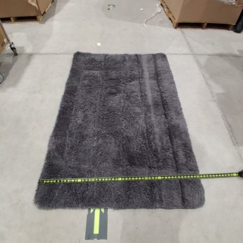 FLUFFY RUG RECTANGLE SUPER SOFT FUZZY AREA RUG - 4FT X 6FT - CHARCOAL image 4