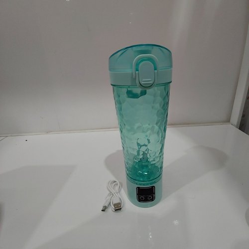 PORTABLE ELECTRIC MIXING CUP - 700 ML - TURQUOISE (MODEL: HY-666) image 4