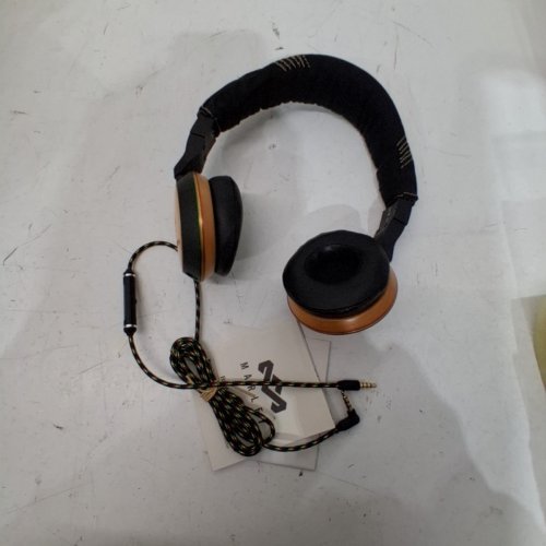 HOUSE OF MARLEY FREEDOM COLLECTION STIR IT UP WIRED ON-EAR HEADPHONES - BLACK / HARVEST (MODEL: EM-FH013-HAA) image 2