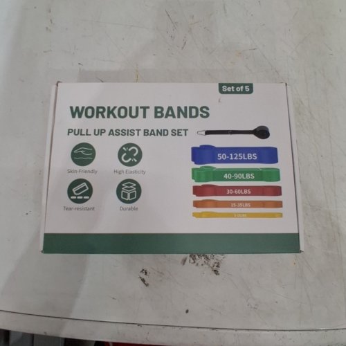 5PC RESISTANCE BAND SET - 5-125LBS - MULTICOLOR (MODEL: 2801-2) image 2