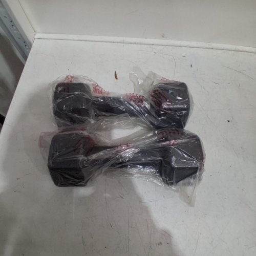 2PK CAP NEOPRENE BARBELL DUMBBELL WEIGHTS - 15LBS EACH (30LB TOTAL) - BLACK (MODEL: SDN4BPIS-30) image 2