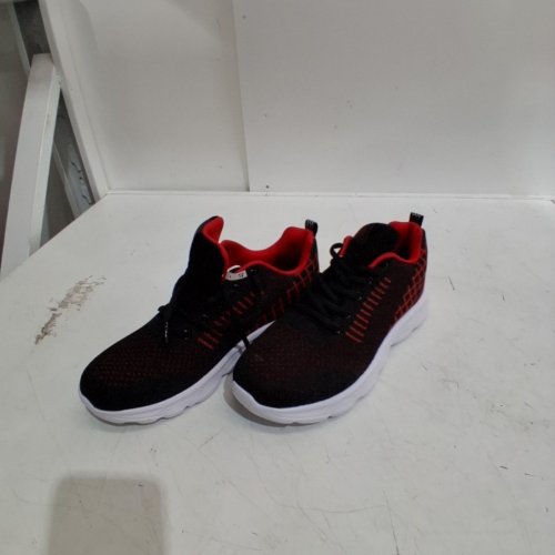 WOMEN'S SKATEBOARD SPORTS SNEAKER SHOES - 9.5 - BLACK / RED image 3