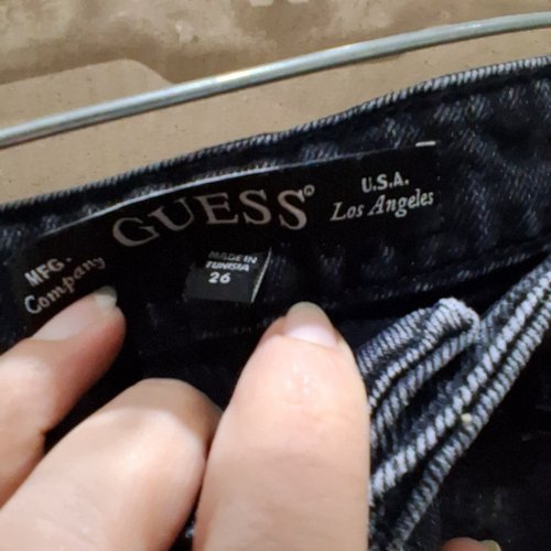 GUESS WIDE LEG JEANS PANTS - 26W X 30L - BLACK - (STYLE: W4BA1AD4QD1) image 3