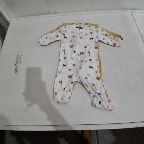 2PK GEORGE UNISEX LAYETTE SLEEPER - 3/6M - WHITE/YELLOW image 2