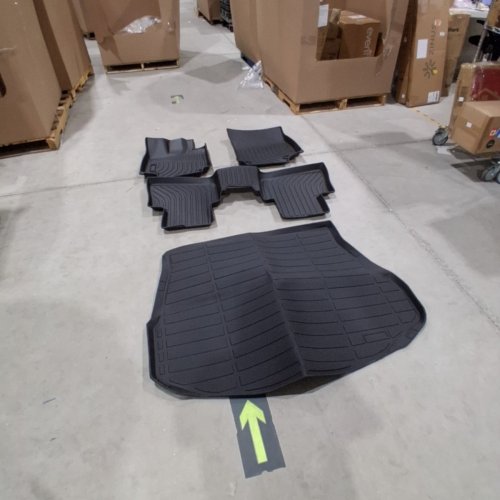 4PC ALL-WEATHER AUTOMOTIVE FLOOR MAT AND CARGO LINER SET - FITS SELECT MODELS - BLACK image 4