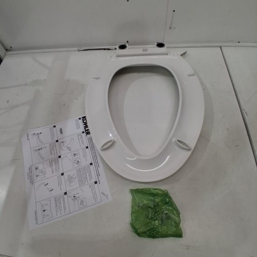 KOHLER CACHET ELONGATED TOILET SEAT - FITS BOWLS 18-5/8" - CREAM WHITE (MODEL: 4636-RL-0) image 2