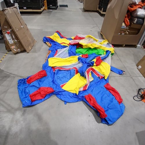 UMBALIR INFLATABLE BOUNCE HOUSE WITH 3 RACING SLIDES AND ULTRA-WIDE CLIMBING WALL INDOOR OUTDOOR CASTLE INFLATABLE TRAMPOLINE - KIDS AGED 3-8 - 12FT X 10FT - BLUE RED AND YELLOW - (MODEL: DFQHS2405229) image 2