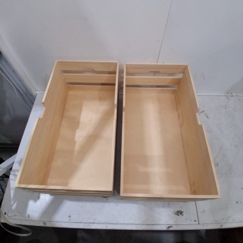 2PK BRIGHTROOM PINE WOOD ROLLING CRATES - 24" L X 12.7" X 10.7" - NATURAL image 3