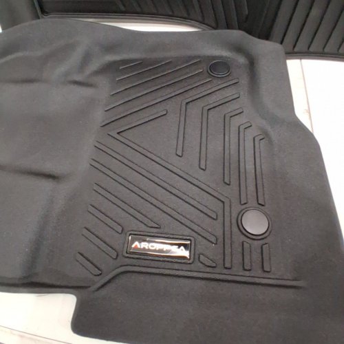 3PC AROPPCA ALL WEATHER FLOOR MATS FOR 2017-2025 FORD F250/F350 SUPERCREW MODELS - BLACK (MODEL: MC-JD0173) image 3