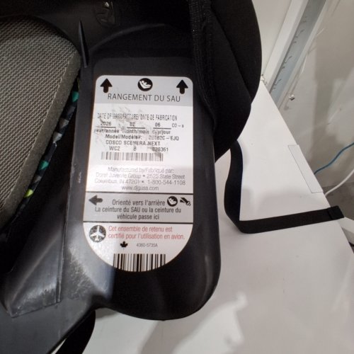 COSCO SCENERA NEXT CONVERTIBLE CAR SEAT - TRIANGLES (MODEL: 22182C-EJQ) image 2