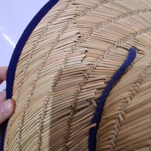 WOMEN'S ROXY TOMBOY 2 WIDE BRIM STRAW HAT - SMALL/MEDIUM - NAVY/TAN image 3