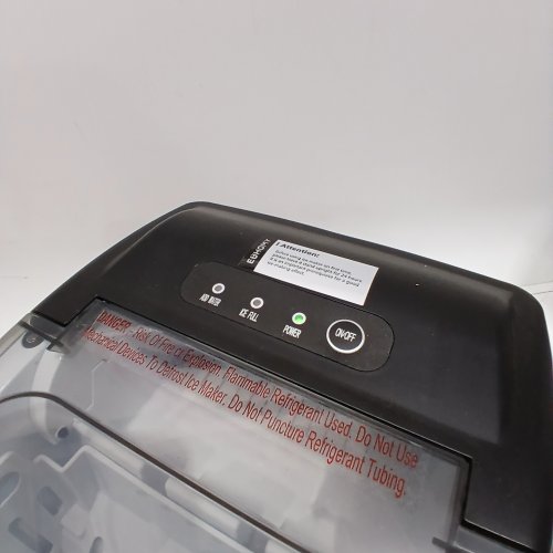 EUHOMY COUNTERTOP ICE MAKER MACHINE WITH HANDLE, BASKET AND SCOOP - MAKES 26LB/DAY - BLACK (MODEL: IM001-BBL-CAEH) image 2