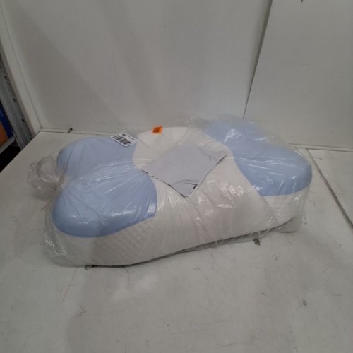 VYLEE COOLING ERGONOMIC MEMORY FOAM PILLOW FOR ORTHOPEDIC NECK SUPPORT - BLUE AND WHITE (MODEL: LYM115-2) image 5