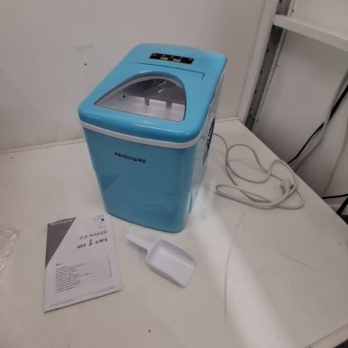FRIGIDAIRE COMPACT ELECTRIC ICE MAKER - MAKES 26LBS/DAY - WHITE/BLUE (MODEL: EFIC108-BLUE) image 4