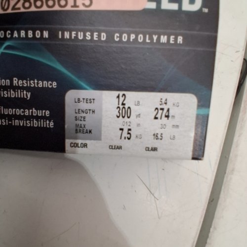 BERKLEY FLUOROSHIELD FISHING LINE - 300 YARD - 0.30 MM - 12 LBS BREAK - CLEAR image 2