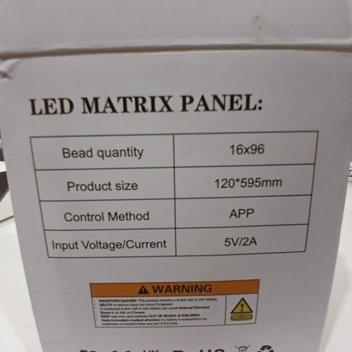 DEVIL EYES LED MATRIX PANEL FOR TRUCK, CAR VEHICLE WINDSHIELDS, 5V 2A - 4.75" X 23.5" image 2